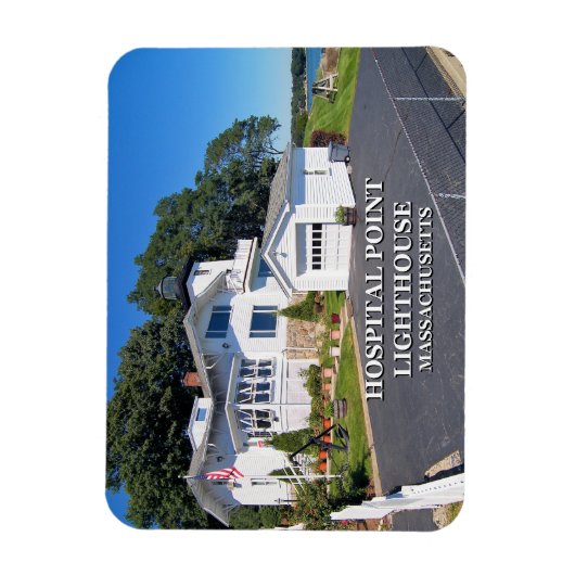 Hospital Point Light House, Massachusetts Magnet マグネット (縦)