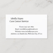 Hospital Staff Doctor Nursing Business Card 名刺 (裏面)