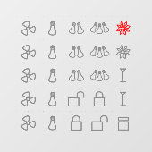 Hospitality cling labels for switches. Grey. Small ウィンドウサイン (シート)