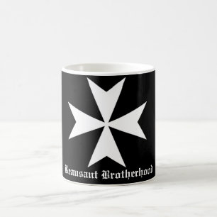 Hospitaller Beausantの同業組合の黒のマグ コーヒーマグカップ