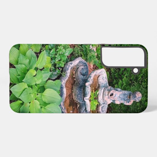 Hosta garden statue  samsung galaxyケース (裏面横)