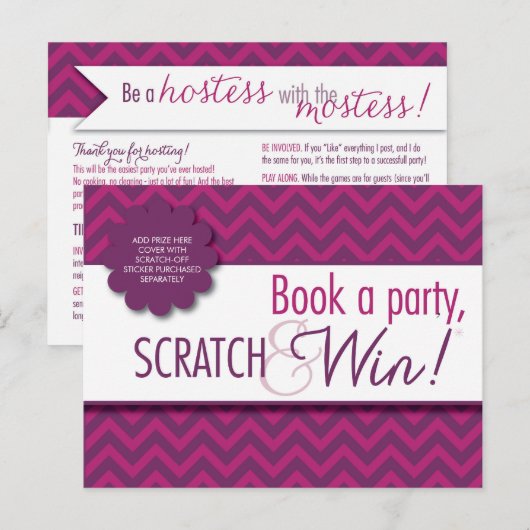 Hostess Scratcher/Instructionsはがき – FACEBOOK ポストカード (正面/裏面)