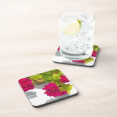 HOtピンクのフローラ花ピンクゼラニウム コースター (右側)