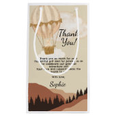 Hot Air Balloon, Adventure Awaits, Earth Tone  スモールペーパーバッグ (正面)