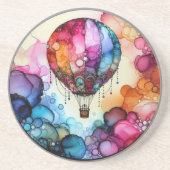 Hot Air Balloon Alcohol Ink コースター (正面)