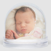 Hot Air Balloon Baby Girl Newborn Snow Globes (裏面)