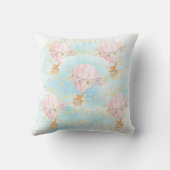 Hot Air Balloon Baby Shawer誕生誕生詳細 クッション (裏面)