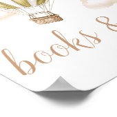 Hot Air Balloon Baby Shower Books And Gifts Sign ポスター (角)