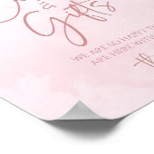 Hot Air Balloon Baby Shower Cards and Gifts Sign ポスター (角)