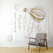 Hot Air Balloon Baby Shower Photo Backdrop タペストリー (インサイチュ(横))