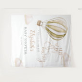 Hot Air Balloon Baby Shower Photo Backdrop タペストリー (正面(横))