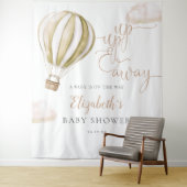 Hot Air Balloon Baby Shower Photo Backdrop タペストリー (インサイチュ)