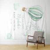 Hot Air Balloon Baby Shower Photo Backdrop タペストリー (インサイチュ(横))