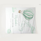 Hot Air Balloon Baby Shower Photo Backdrop タペストリー (正面(横))