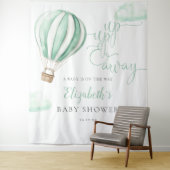 Hot Air Balloon Baby Shower Photo Backdrop タペストリー (インサイチュ)