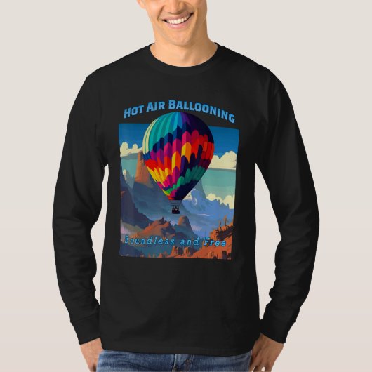 Hot Air Balloon Boundless Adventure Sky Ballooning Tシャツ (正面)