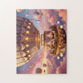 Hot Air Balloon Cafe Whimsical Sky Restaurant ジグソーパズル (縦)