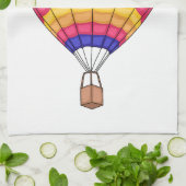 Hot air balloon cartoon illustration  キッチンタオル (折り畳み)