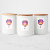 Hot air balloon cartoon illustration フードラベル (ボトル)