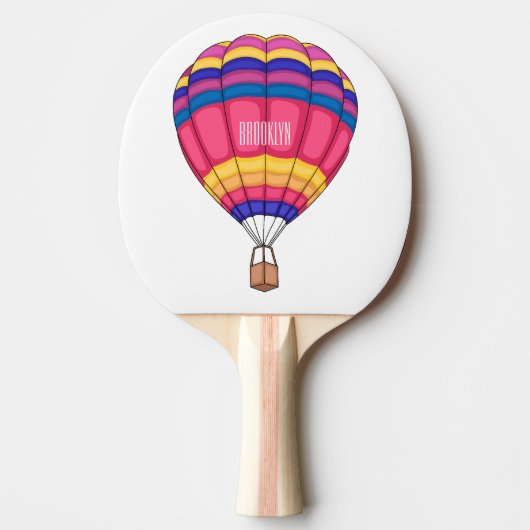 Hot air balloon cartoon illustration  卓球ラケット (正面)