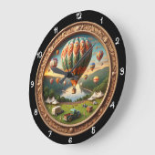 Hot Air Balloon Festival Ornate ラージ壁時計 (傾斜)