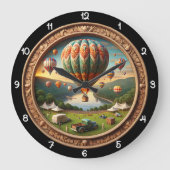 Hot Air Balloon Festival Ornate ラージ壁時計 (正面)