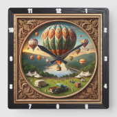Hot Air Balloon Festival Square スクエア壁時計 (正面)