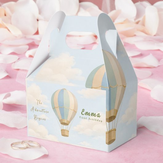 Hot Air Balloon First Birthday Favor Boxes フェイバーボックス (ウェディング)