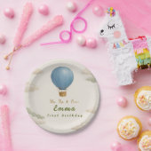 Hot Air Balloon First Birthday Paper Plates ペーパープレート (パーティー)