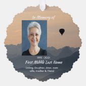 Hot Air Balloon  Memorial Keepsake  オーナメントカード (正面)