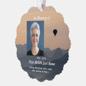 Hot Air Balloon  Memorial Keepsake  オーナメントカード (左)