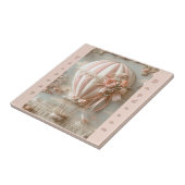 Hot Air Balloon Parisian Soft Pink Customizable  タイル (側面)