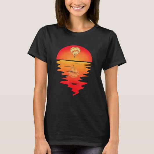 Hot Air Balloon Sunset Ballooning Balloon Ride Fes Tシャツ (正面)