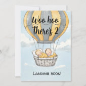 Hot Air Balloon Twins Digital Download Invite 招待状 (正面)