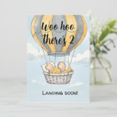 Hot Air Balloon Twins Digital Download Invite 招待状 (スタンド正面)