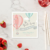 Hot Air Balloon Up & Away Baby Shower スタンダードカクテルナプキン (インサイチュ)