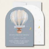 Hot Air Balloon Whimsical Cute Teddy Bear Arch 招待状