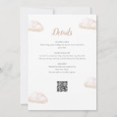 Hot Air BalloonAll In One Neutral Baby Shower 招待状 (裏面)