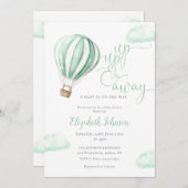 Hot Air BalloonAll In One Neutral Baby Shower 招待状 (正面/裏面)