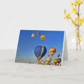 Hot air balloons Card カード (黄色い花)