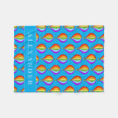 Hot air balloons pattern fleece blanket for kids フリースブランケット (正面(横))