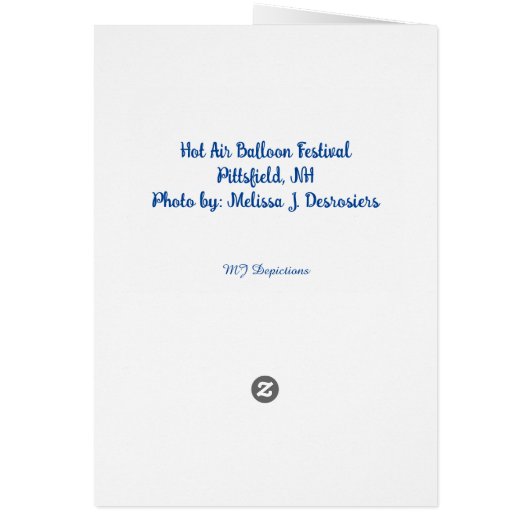 Hot Air Balloons - Thinking of You (裏面)