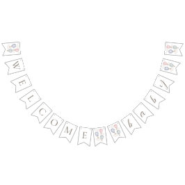 Hot Air Balloons Welcome Baby Bunting Flags バンティングフラッグ