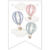 Hot Air Balloons Welcome Baby Bunting Flags バンティングフラッグ (第1の旗)