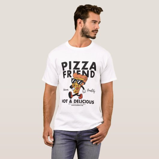 Hot and Delicious pizza Tシャツ (正面フル)