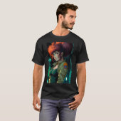 Hot Anime Girl Red Hair Space Engineer Tシャツ (正面フル)