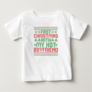 Hot BoyFriendの初めてのクリスマス ベビーTシャツ