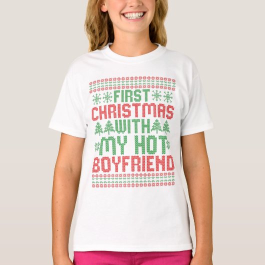 Hot BoyFriendの初めてのクリスマス Tシャツ (正面)