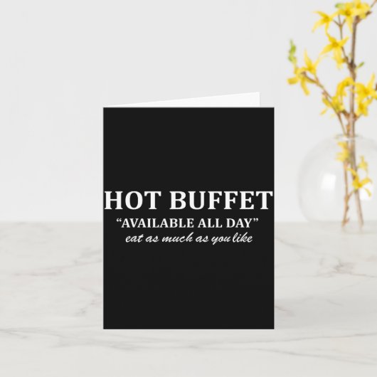 Hot Buffet Available All Day Eat As Much As You Li カード (黄色い花)