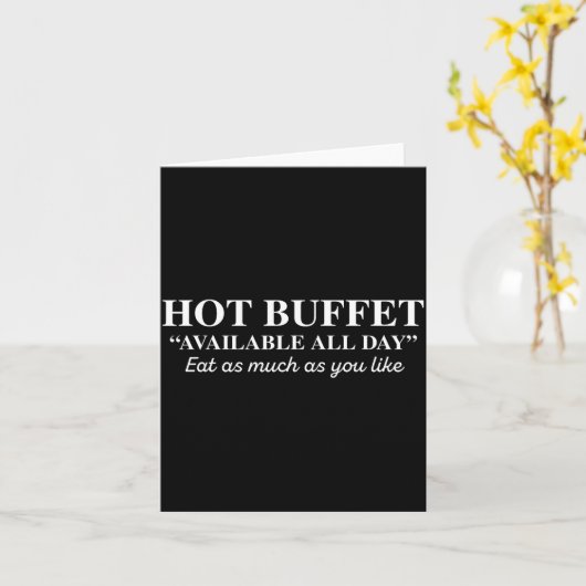 Hot Buffet Available All Day Eat As Much As You Li カード (黄色い花)